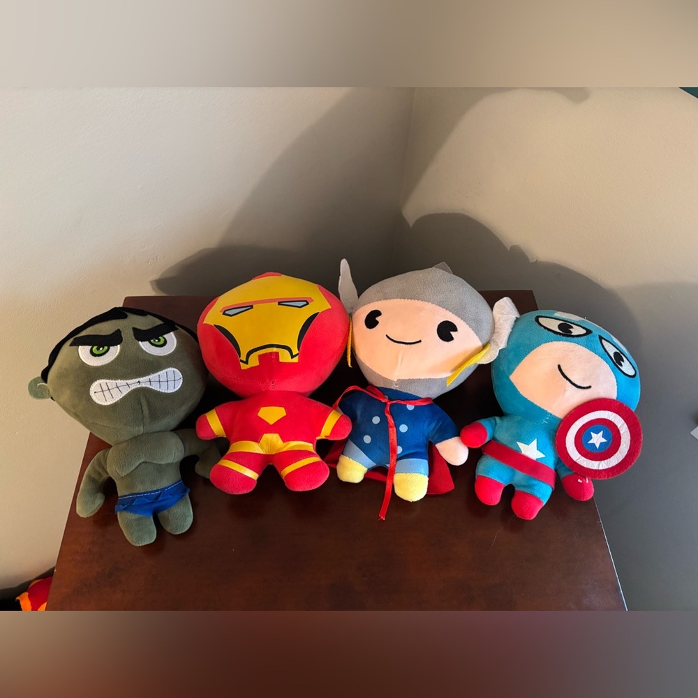 Marvel Plush Toy Set Hulk, Ironman, Thor and Captain America